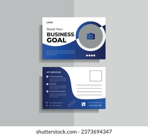 vector creative Professional modern post card template design.