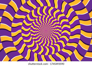 Vector creative psychedelic optical illusion background