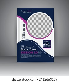 Cover-Design des Vektorgrafik-Buchs und eine moderne Vorlage für das Unternehmensprofil