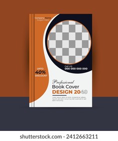 Diseño de portada de libros de negocios de reportajes creativos de vectores y plantilla de portada de perfiles de empresas modernos