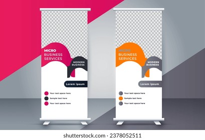vector creative Roll up banners template 