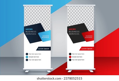 vector creative Roll up banners template 