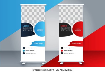 vector creative Roll up banners template 