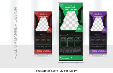 vector creative rollup banner design template