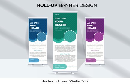 vector creative rollup banner design template