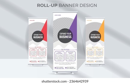 vector creative rollup banner design template