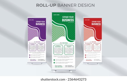 vector creative rollup banner design template
