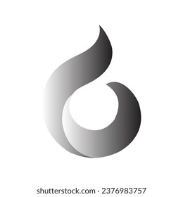 Vector creative round droplet logotype. Fire flame logo. Vector icon with text