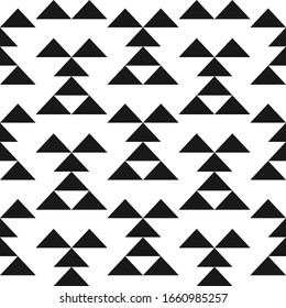 Vector creative seamless geometric pattern. Textile striped black and white texture. Abstract monochrome fabric background