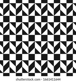 Vector creative seamless geometric pattern. Textile striped black and white texture. Abstract monochrome fabric background