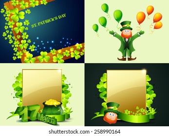 vector creative set of st. patrick's day background illustration