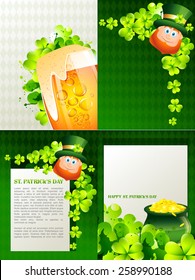 vector creative set of st. patrick's holiday background with space for your text