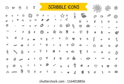 Vector creative simple set of white and black color icon. Thin line art flat style design of universal big set of icon for web, site