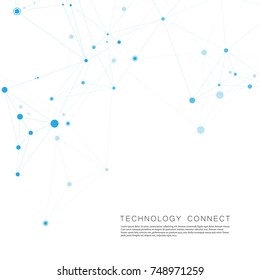 Vector creative social network. Abstract polygonal background.
