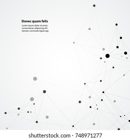 Vector creative social network. Abstract polygonal background.