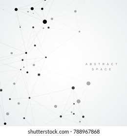 Vector creative social network. Abstract polygonal background.