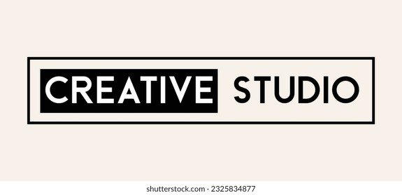 Vector creative studio lettering template design