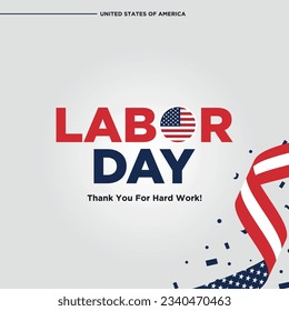 diseño vectorial creativo del día laboral de usa