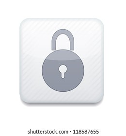 Vector creative white app icon on white background. Eps10