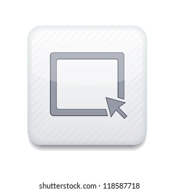 Vector creative white app icon on white background. Eps10