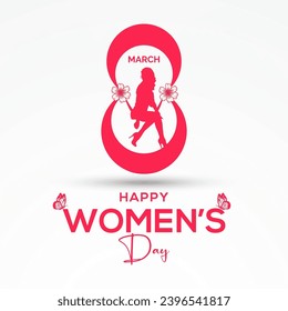 Vektor kreative Frauen Tag Grußkartendesign-Vorlage.