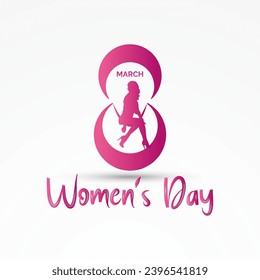 Vector creative Womens day greeting card design template.
