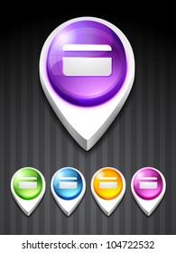 icono de estilo 3d de tarjeta de crédito vectorial