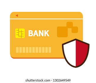 Vector credit card. Business and finance. 