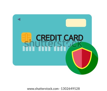 Vector credit card. Business and finance. 