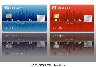 diseño de tarjeta de crédito vectorial