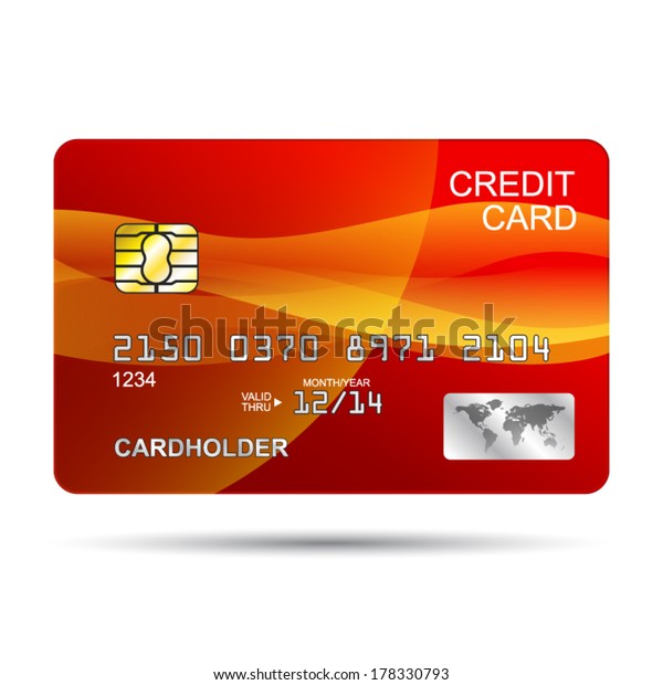 Vector Credit Card Design Template Isolated Stock Vector (royalty Free 