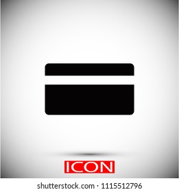 Vector credit card icon, Vector EPS 10 illustration style