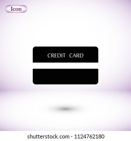 Vector credit card icon, Vector EPS 10 illustration style