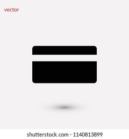 Vector credit card icon, Vector EPS 10 illustration style