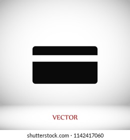 Vector credit card icon, Vector EPS 10 illustration style