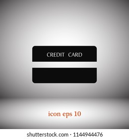 Vector credit card icon, Vector EPS 10 illustration style