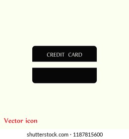 Vector credit card icon, Vector EPS 10 illustration style