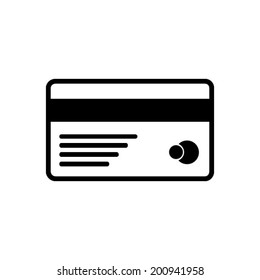 Vector credit card icon. Flat design style. EPS 10.
