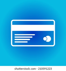 Vector credit card icon. Flat design style. EPS 10.
