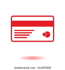 Vector credit card icon. Flat design style. EPS 10.