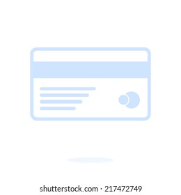 Vector credit card icon. Flat design style. EPS 10.