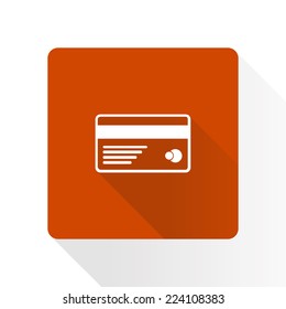 Vector credit card icon. Flat design style. EPS 10.