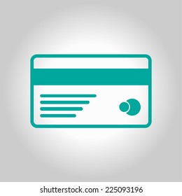 Vector credit card icon. Flat design style. EPS 10.