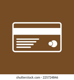 Vector credit card icon. Flat design style. EPS 10.