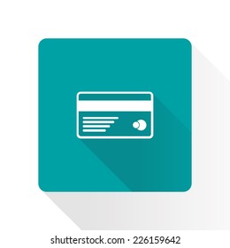 Vector credit card icon. Flat design style. EPS 10.