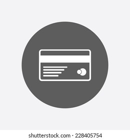 Vector credit card icon. Flat design style. EPS 10.