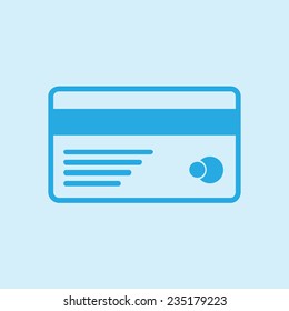 Vector credit card icon. Flat design style. EPS 10.