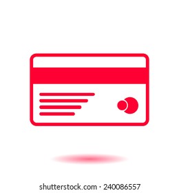 Vector credit card icon. Flat design style. EPS 10.