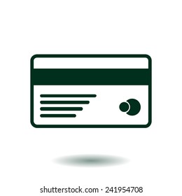 Vector credit card icon. Flat design style. EPS 10.