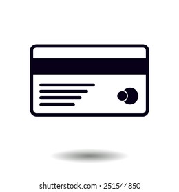 Vector credit card icon. Flat design style. EPS 10.